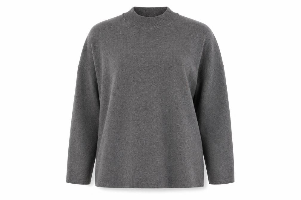 H&M Womens Grey High Neck  Viscose Pullover Jumper Size M