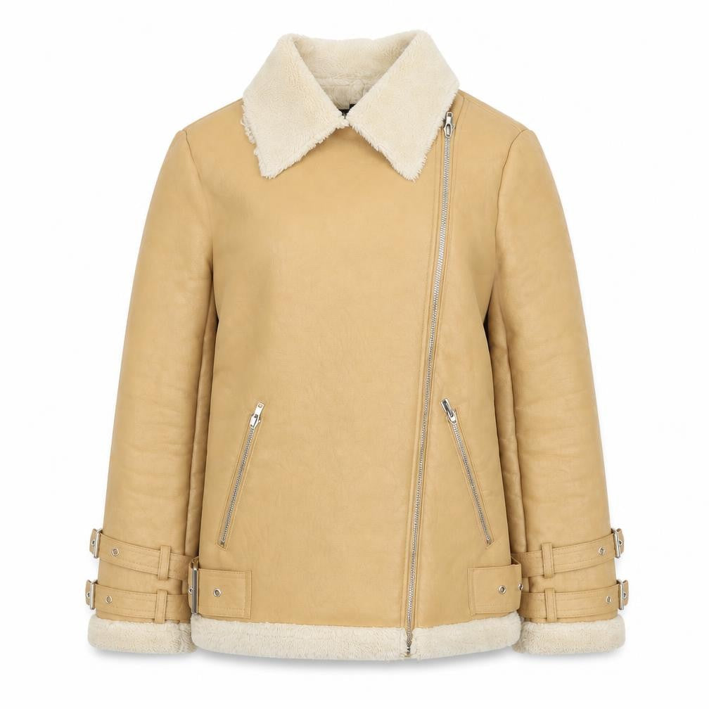 Missguided Womens Beige   Jacket Coat Size 4  Zip