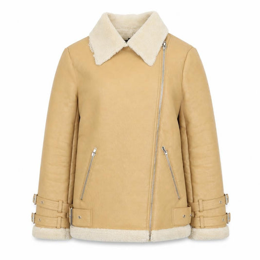 Missguided Womens Beige   Jacket Coat Size 4  Zip