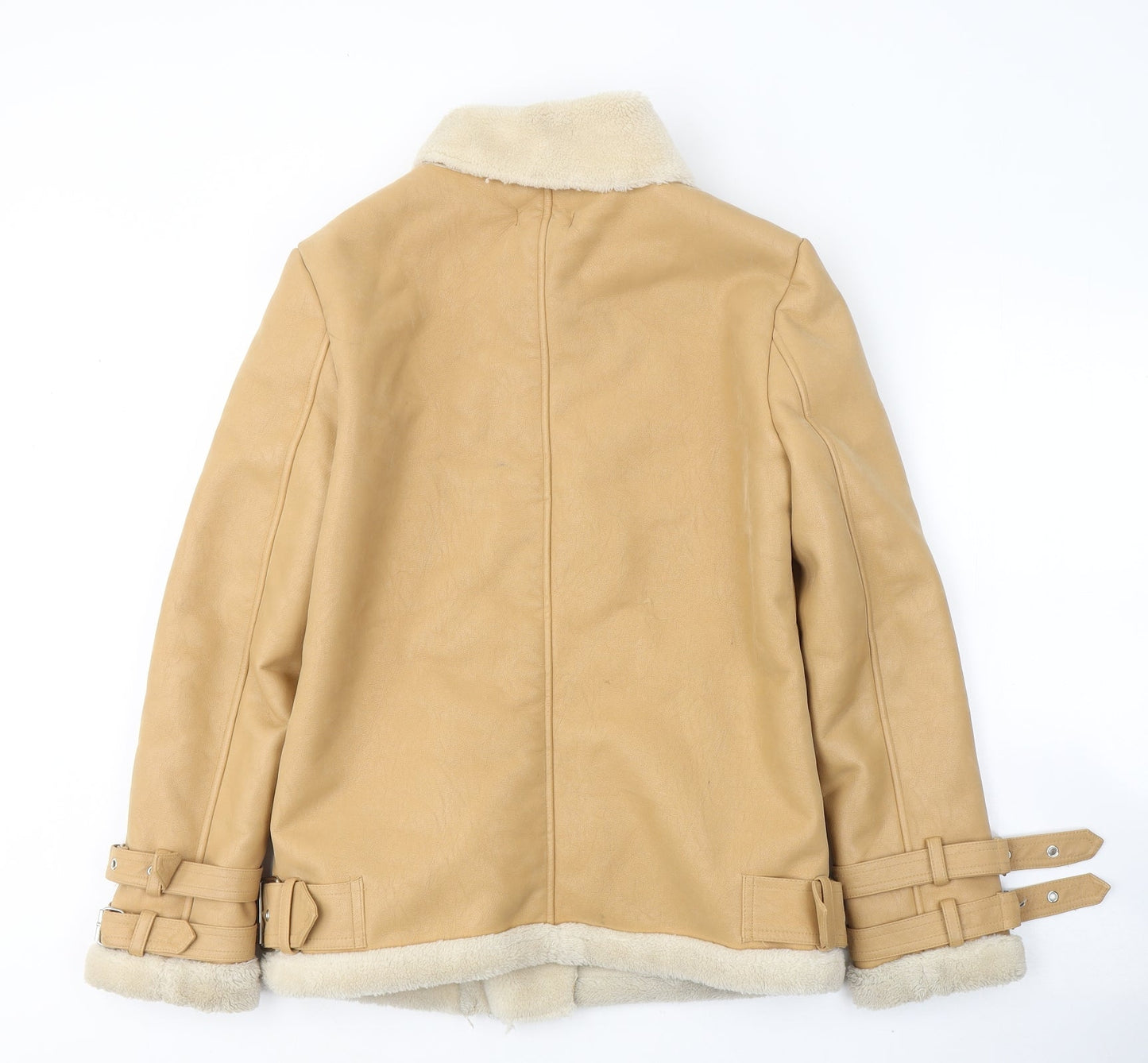 Missguided Womens Beige   Jacket Coat Size 4  Zip