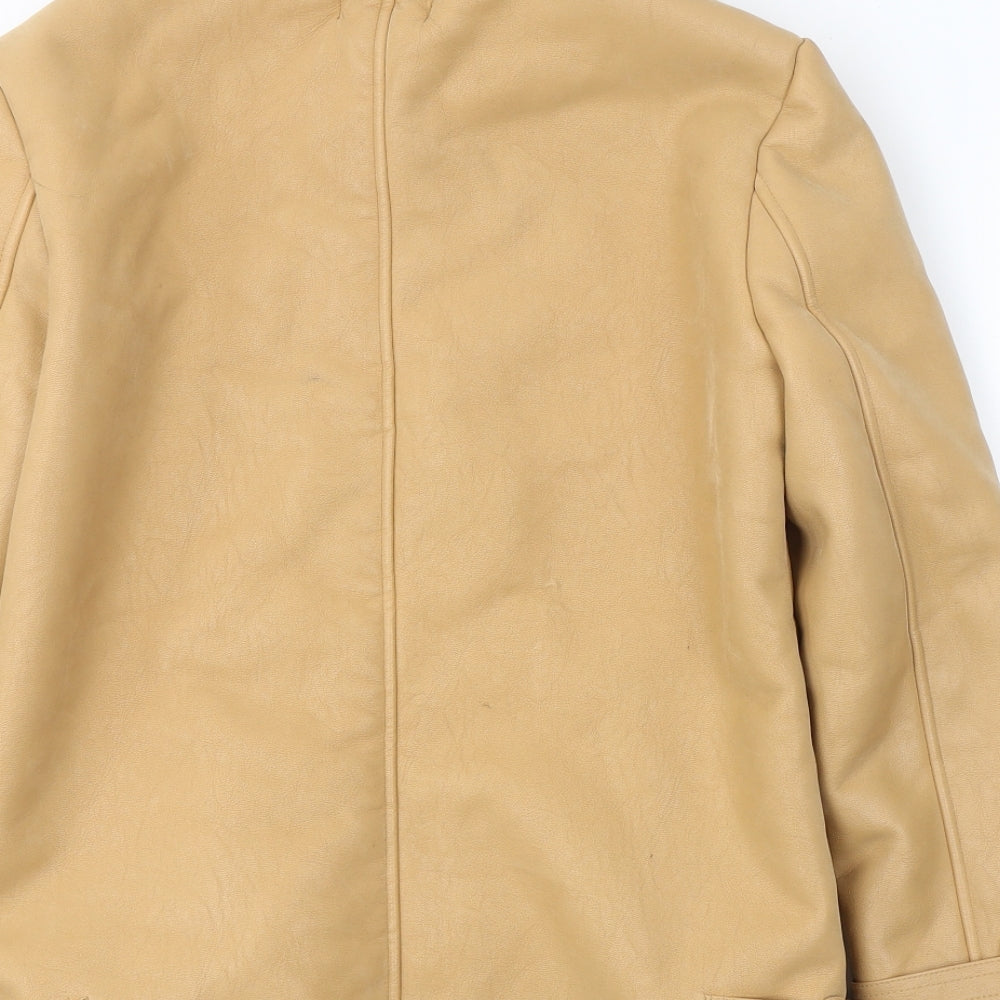 Missguided Womens Beige   Jacket Coat Size 4  Zip
