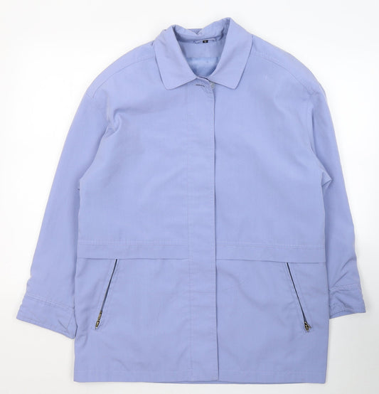 Preworn Womens Blue   Jacket Coat Size 12  Button