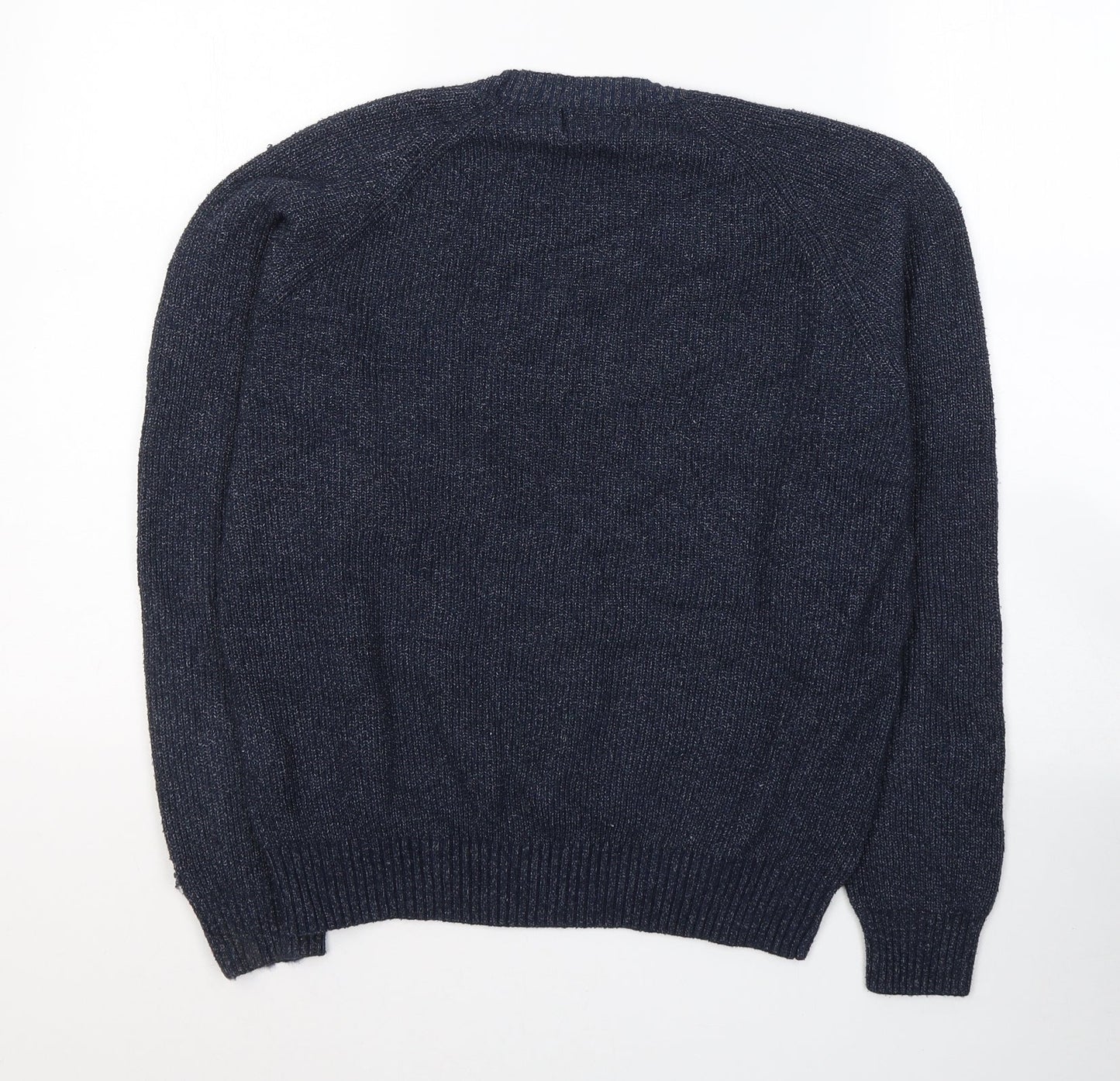 Macson Womens Blue Round Neck  Polyester Pullover Jumper Size XL