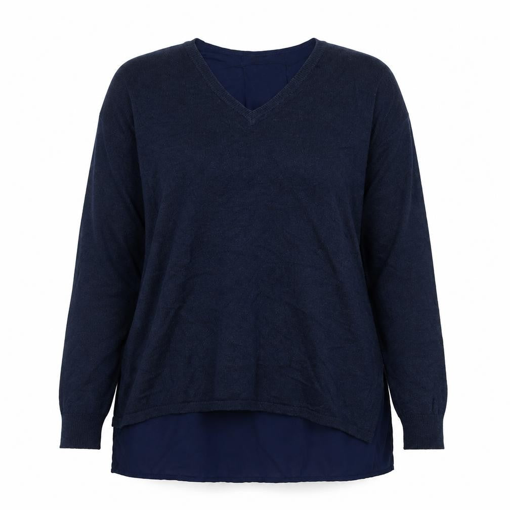 Atmosphere Womens Blue  Viscose Basic Blouse Size 10 Round Neck
