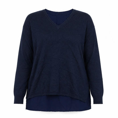 Atmosphere Womens Blue  Viscose Basic Blouse Size 10 Round Neck