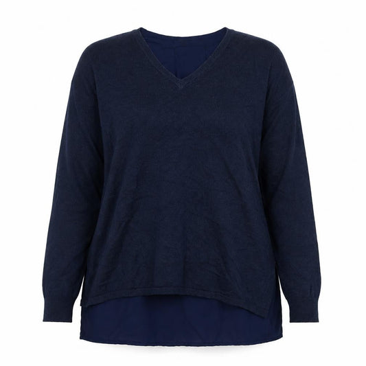 Atmosphere Womens Blue  Viscose Basic Blouse Size 10 Round Neck