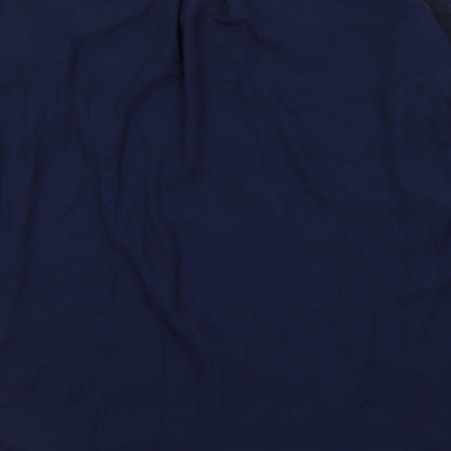 Atmosphere Womens Blue  Viscose Basic Blouse Size 10 Round Neck