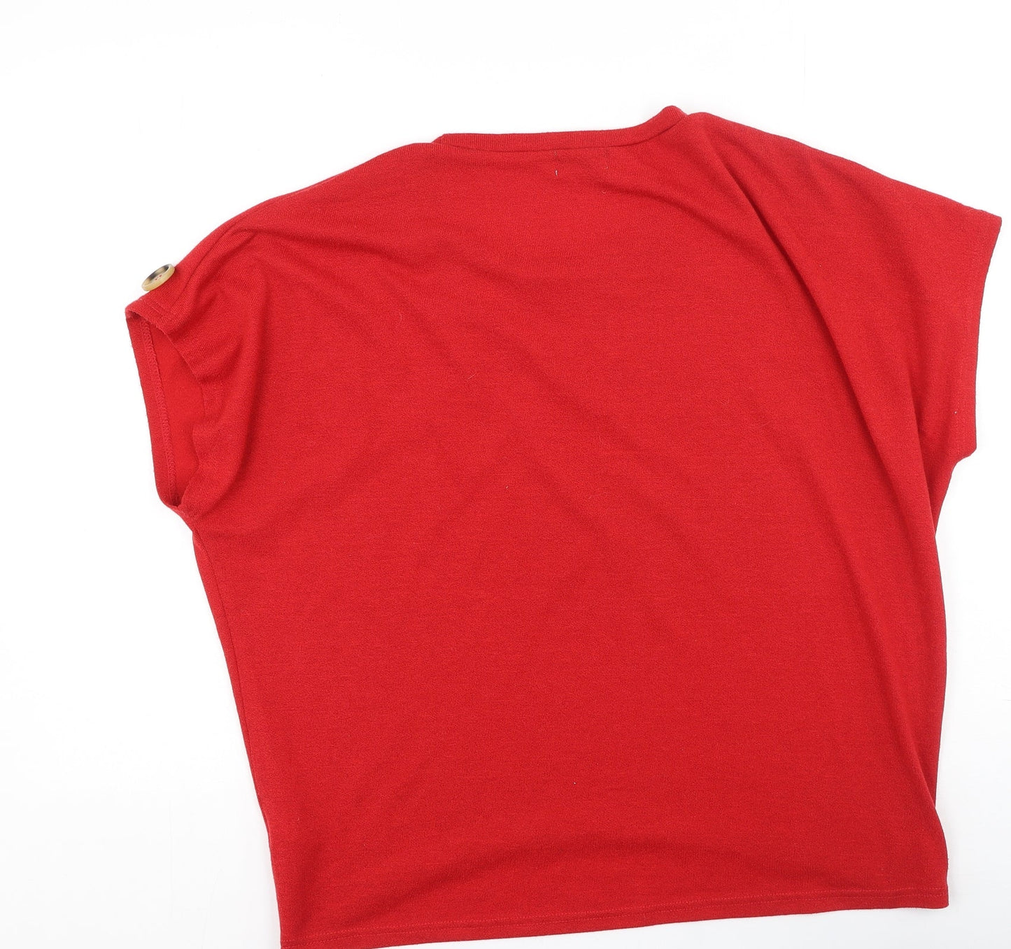 Apricot Womens Red  Polyester Basic T-Shirt Size 12 Round Neck