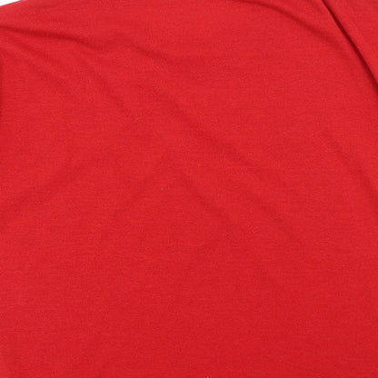 Preloved Apricot Womens Red  Polyester Basic T-Shirt Size 12 Round Neck - Label