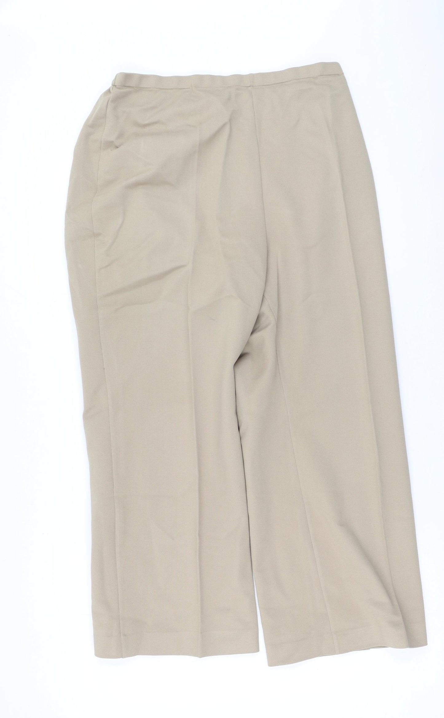Slimma Womens Beige  Polyester Trousers  Size 20 L25 in Regular