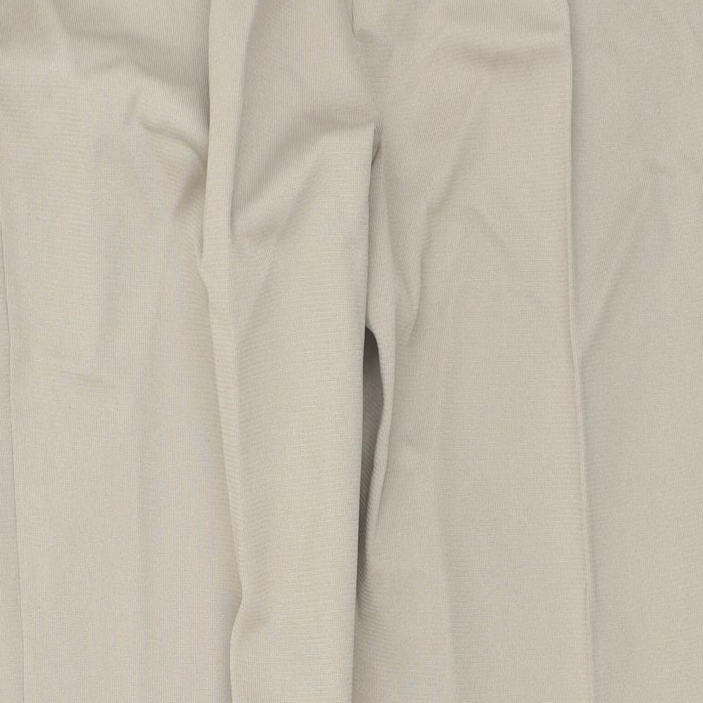 Slimma Womens Beige  Polyester Trousers  Size 20 L25 in Regular