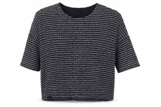 Apricot Womens Blue Round Neck  Acrylic Pullover Jumper Size M