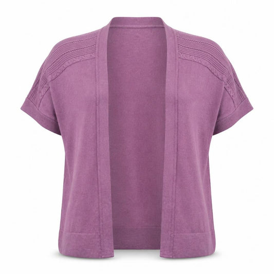 George Womens Purple V-Neck  Polyester Cardigan Jumper Size 14