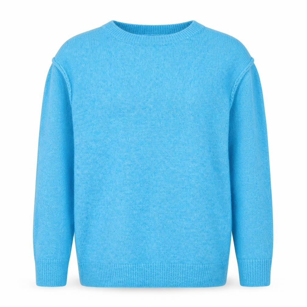 George  Womens Blue Round Neck  Acrylic Pullover Jumper Size 4