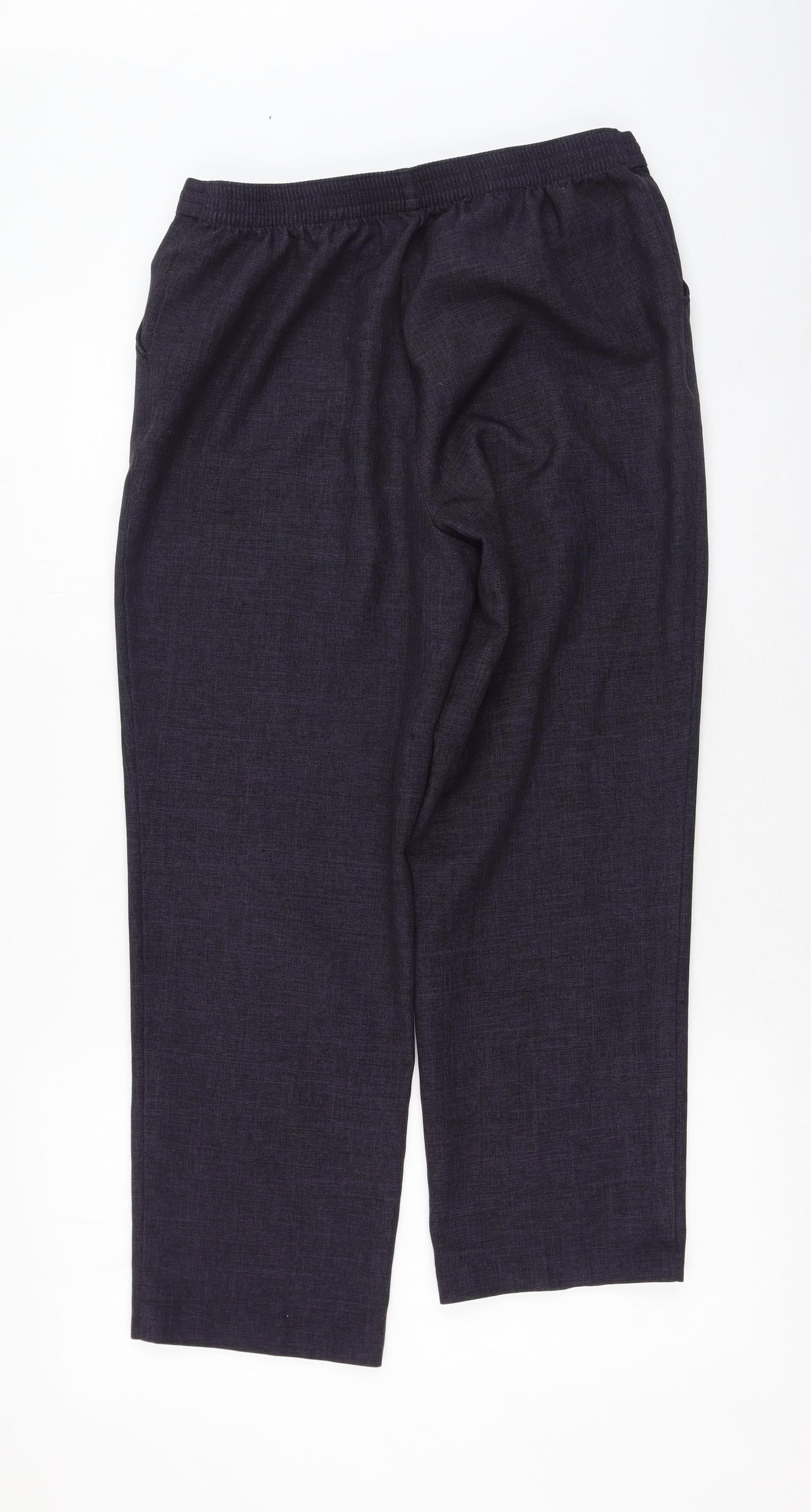 Marks and Spencer Womens Blue  Polyester Trousers  Size 4 L26 in Regular