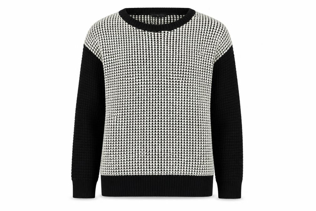 Topshop Womens Black Round Neck  Acrylic Pullover Jumper Size 8