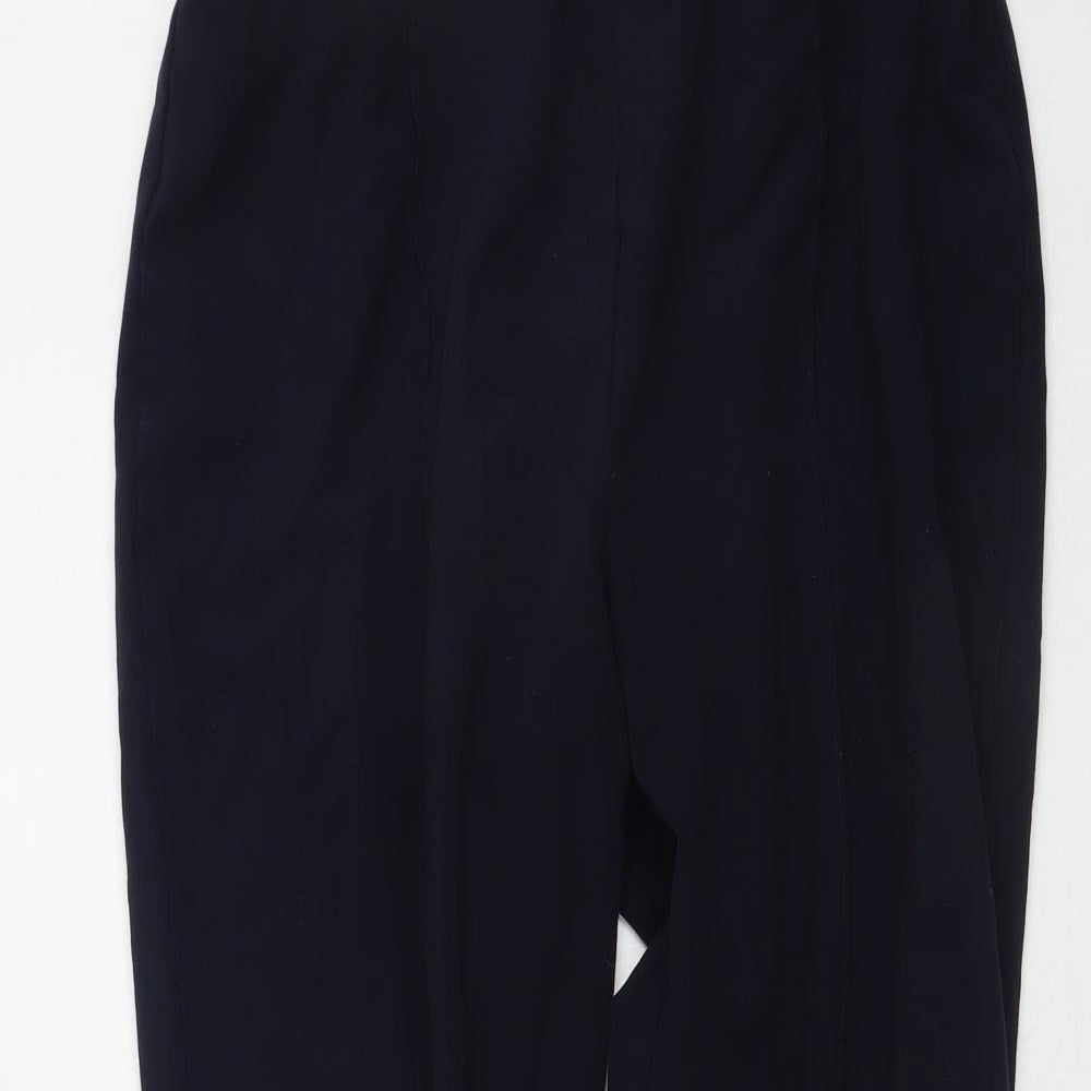 Isle Womens Blue  Polyester Trousers  Size 12 L25 in Regular