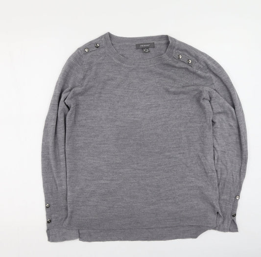 Primark Womens Grey  Acrylic Pullover Sweatshirt Size S