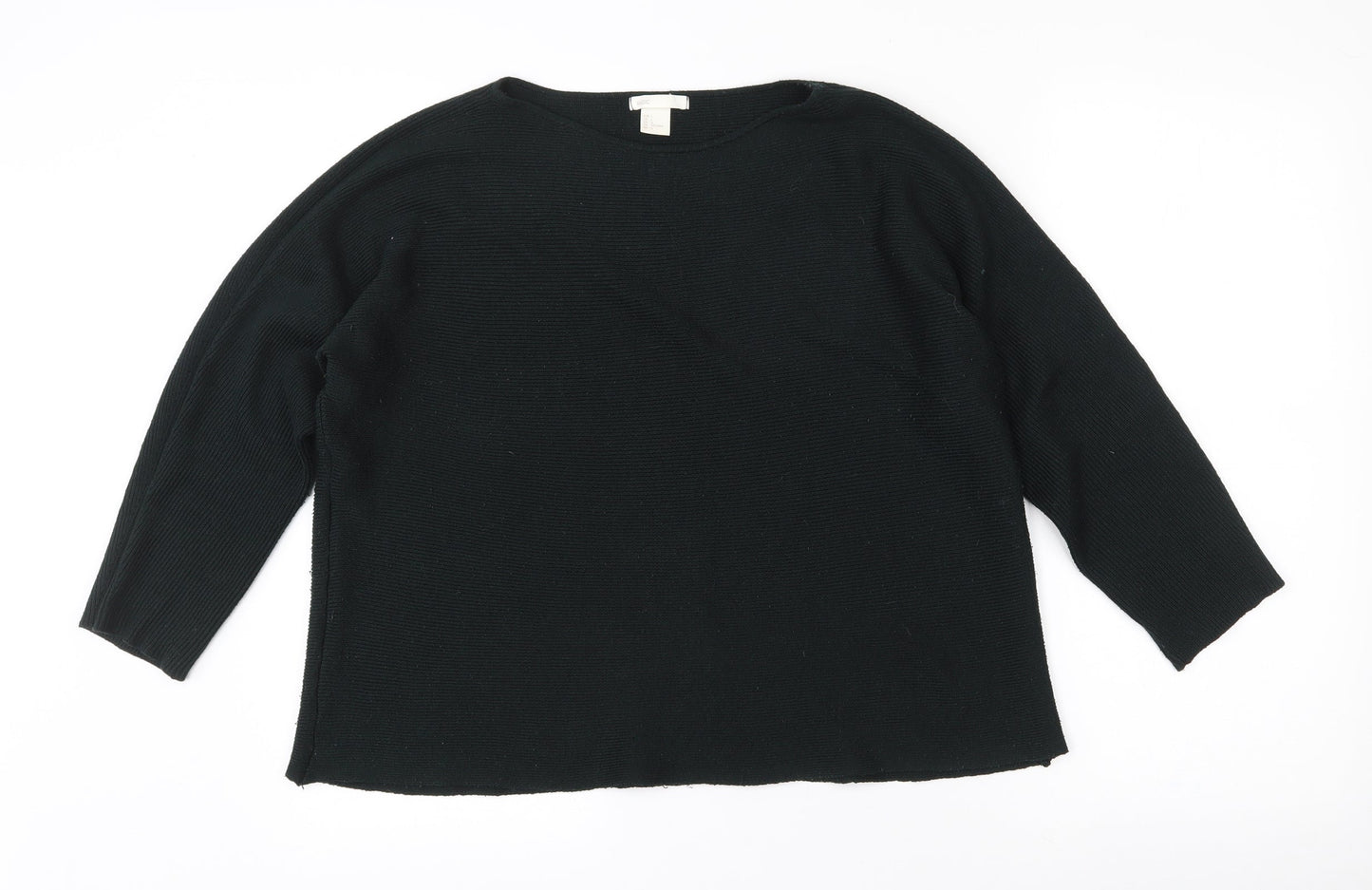 H&M Womens Green Round Neck  Polyester Pullover Jumper Size L
