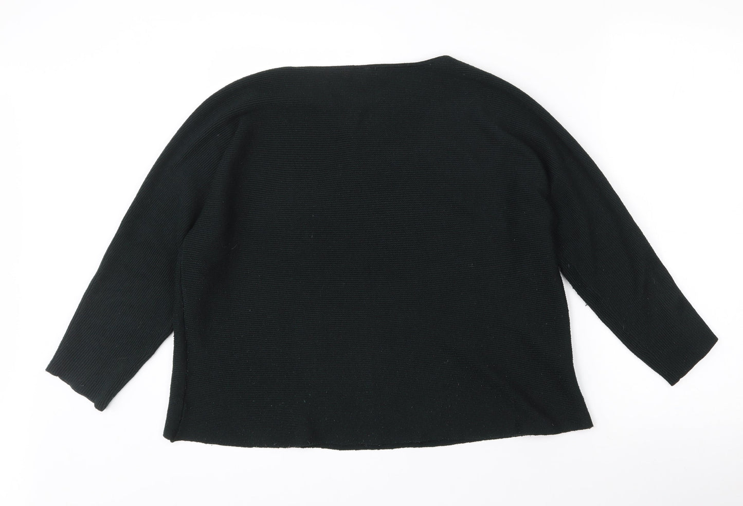 H&M Womens Green Round Neck  Polyester Pullover Jumper Size L