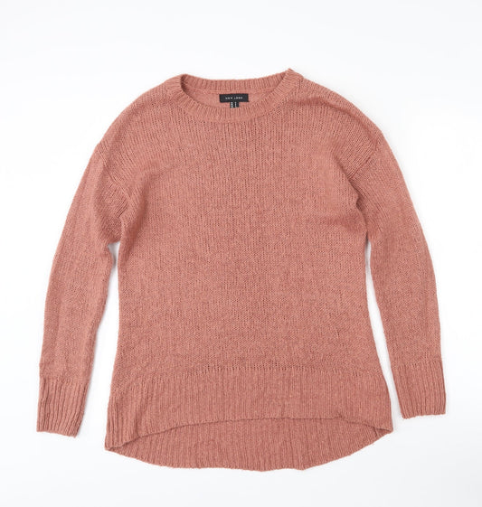 New Look Womens Brown Crew Neck  Acrylic Pullover Jumper Size 8