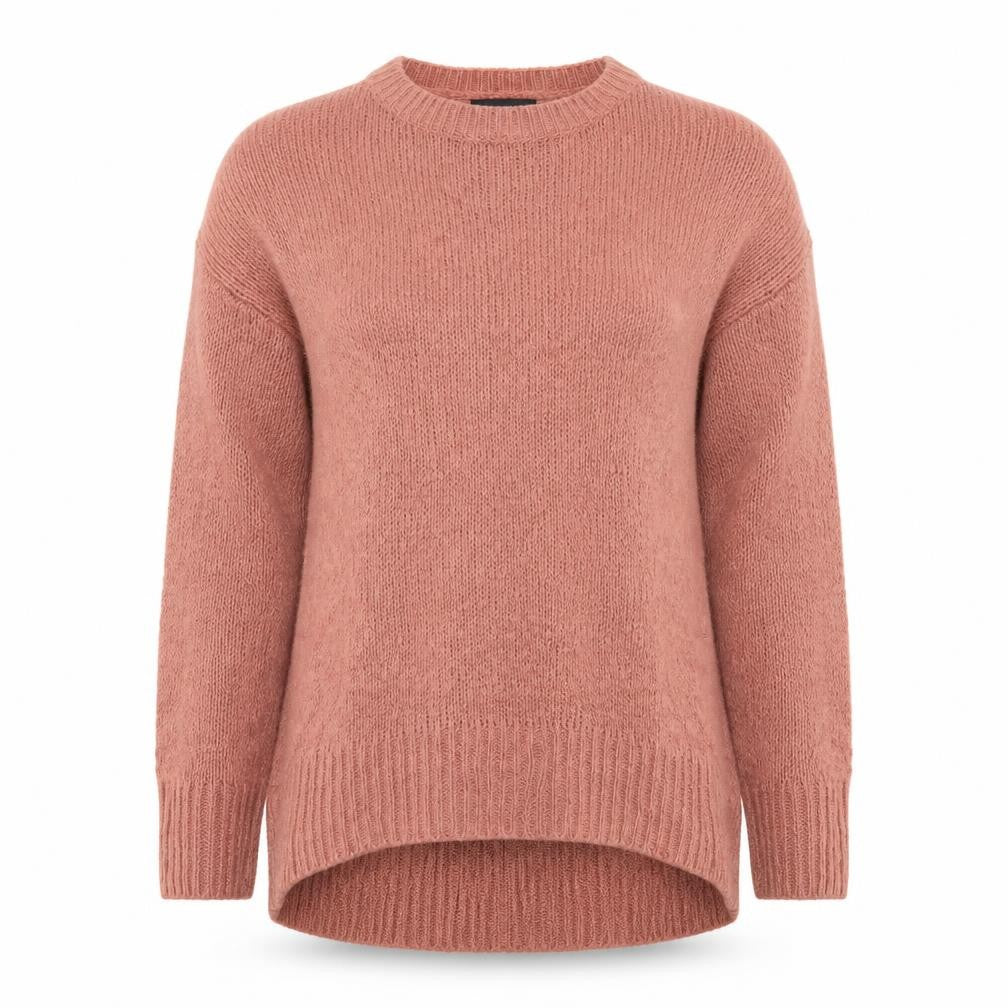 New Look Womens Brown Crew Neck  Acrylic Pullover Jumper Size 8
