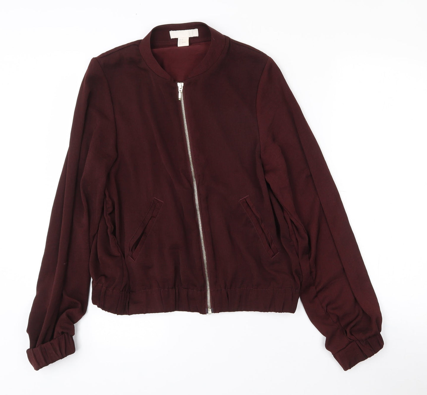 H&M Womens Brown   Jacket  Size 6  Zip