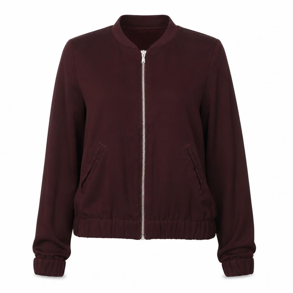 H&M Womens Brown   Jacket  Size 6  Zip