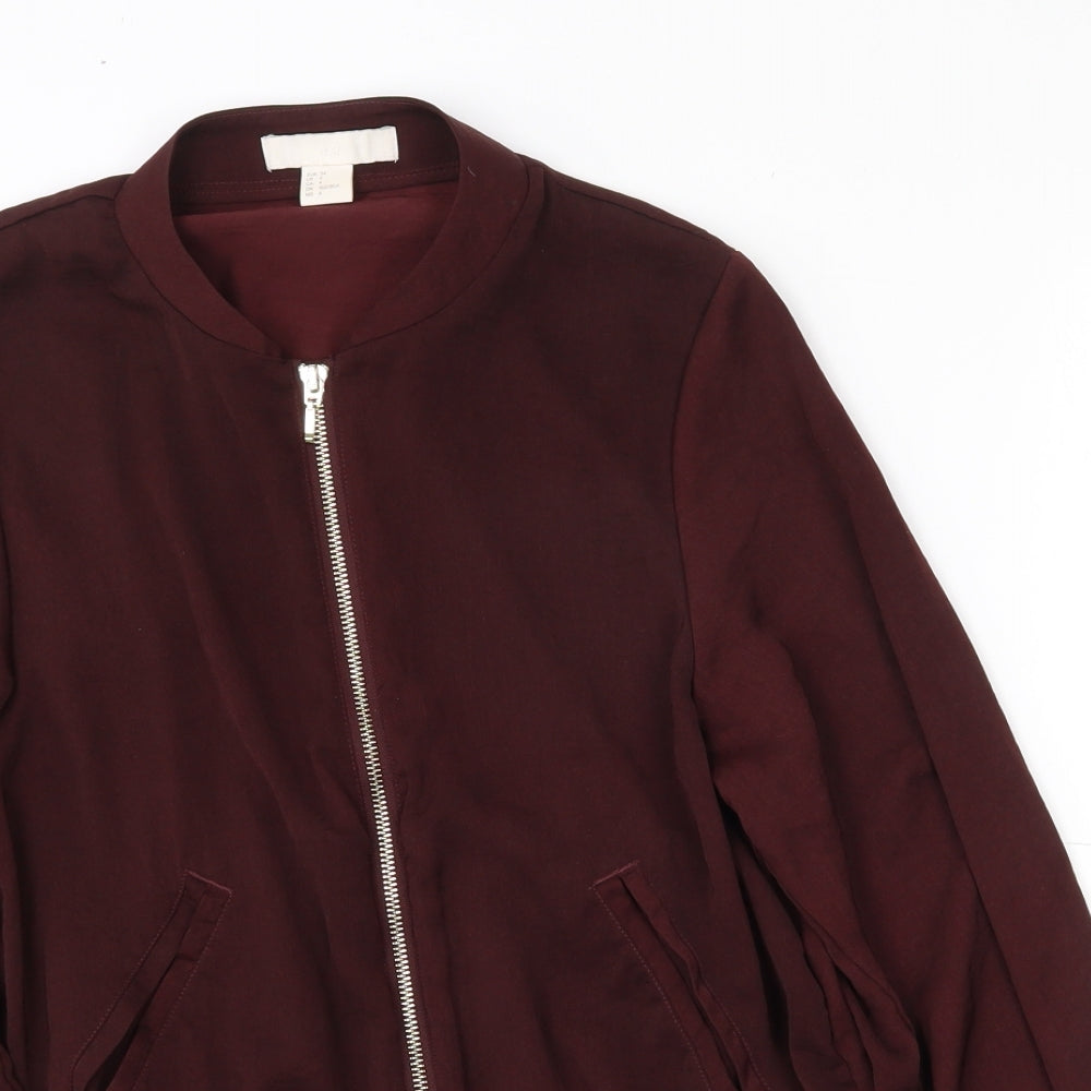 H&M Womens Brown   Jacket  Size 6  Zip
