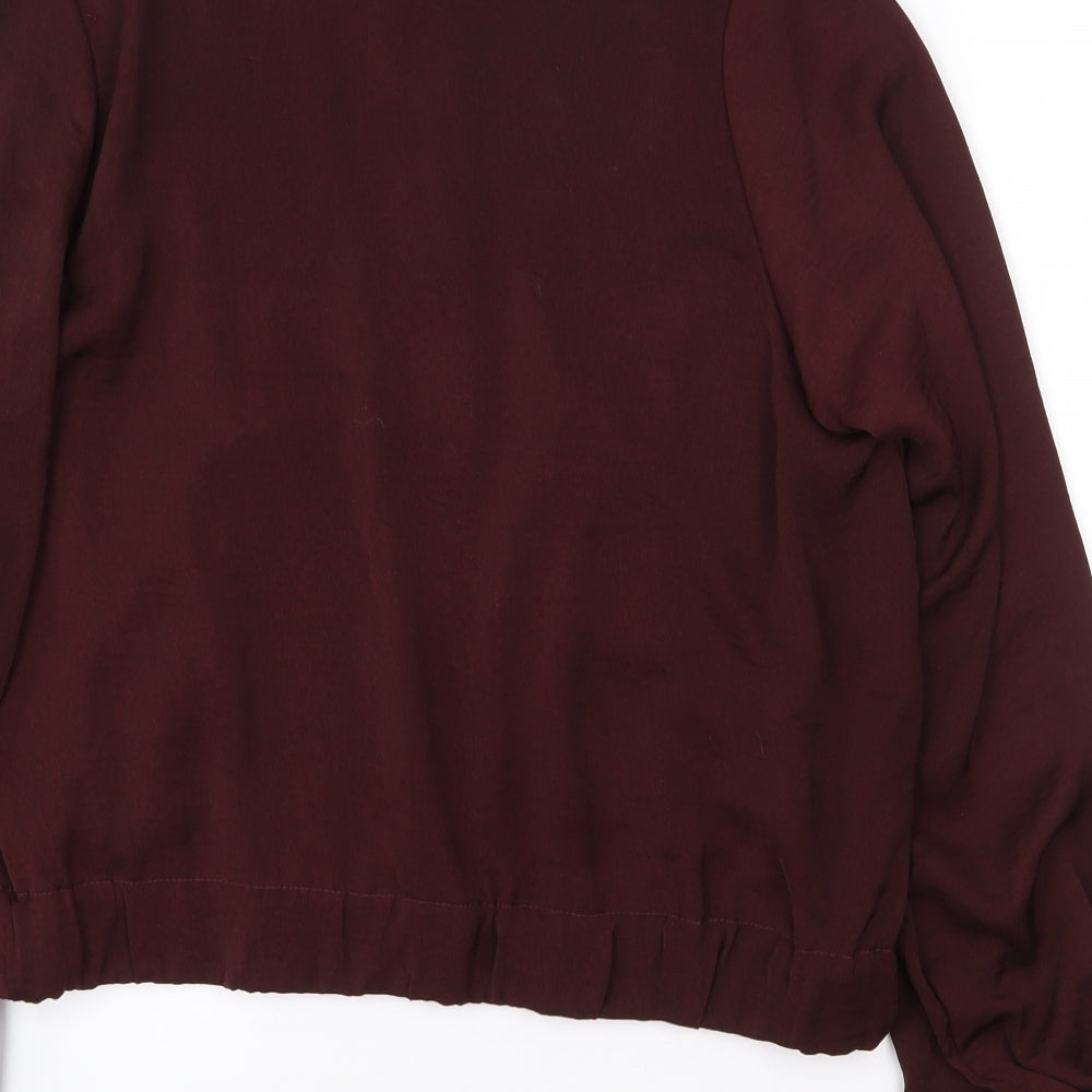 H&M Womens Brown   Jacket  Size 6  Zip