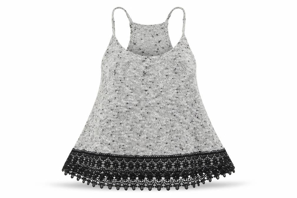 Atmosphere Womens Grey  Acrylic Camisole Tank Size 10 Round Neck