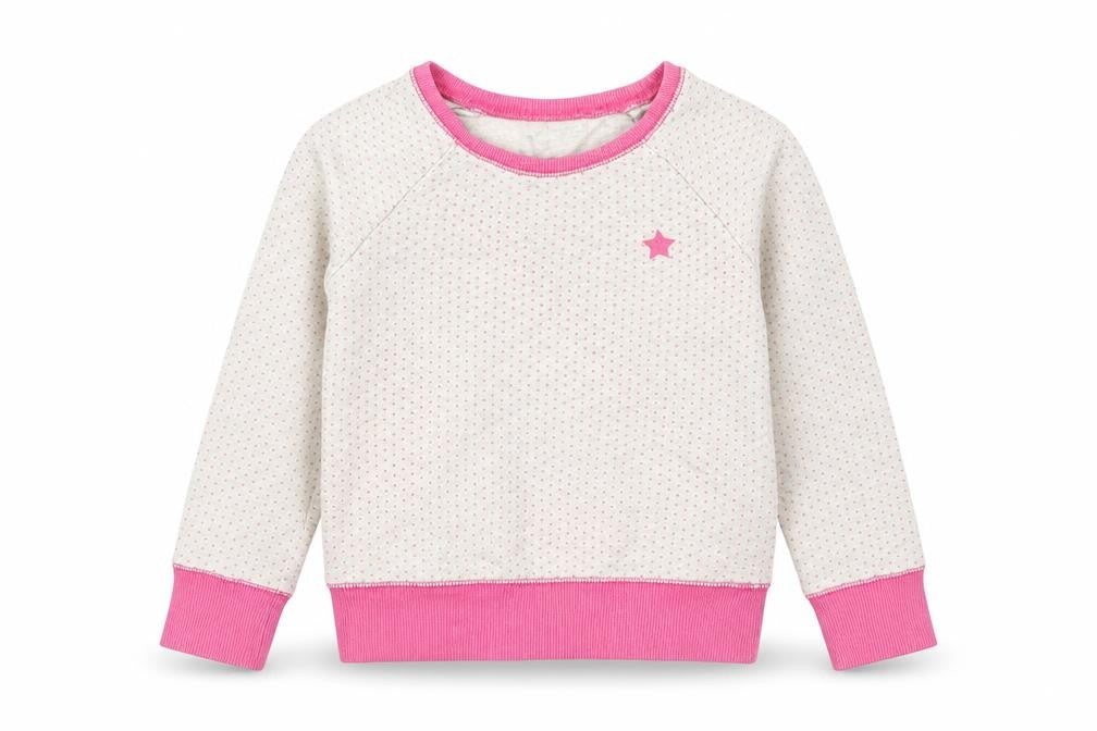 NEXT Girls Multicoloured Polka Dot Cotton Pullover Sweatshirt Size 4-5 Years