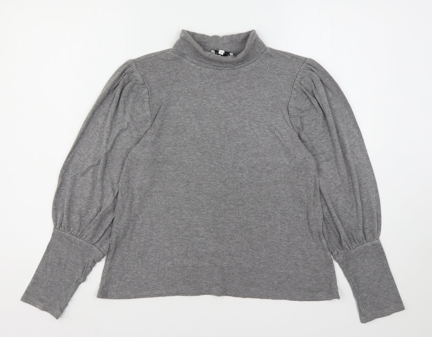 Warehouse Womens Grey Roll Neck  Viscose Pullover Jumper Size 12