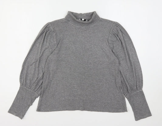 Warehouse Womens Grey Roll Neck  Viscose Pullover Jumper Size 12