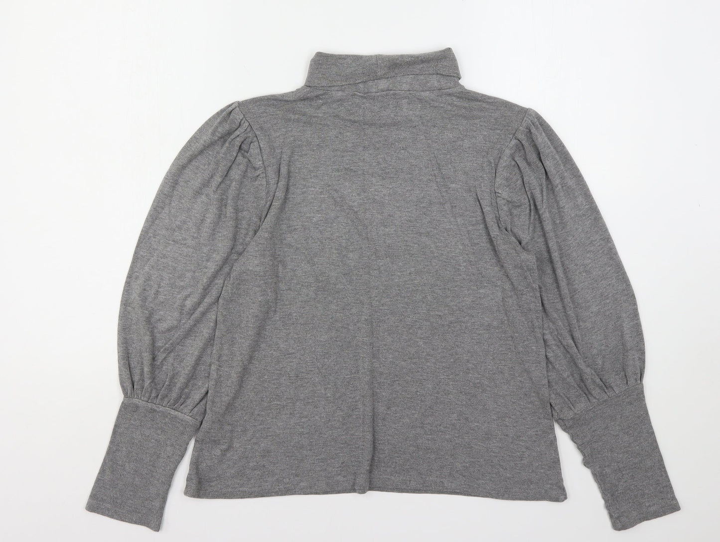 Warehouse Womens Grey Roll Neck  Viscose Pullover Jumper Size 12