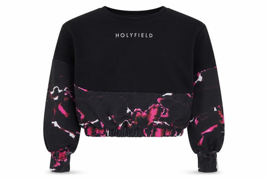 Holyfiled Girls Multicoloured Geometric Polyester Pullover Sweatshirt Size 8-9 Years   - Cropped