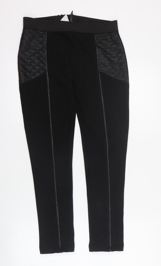 NAF NAF Womens Black  Viscose Capri Leggings Size M L26 in
