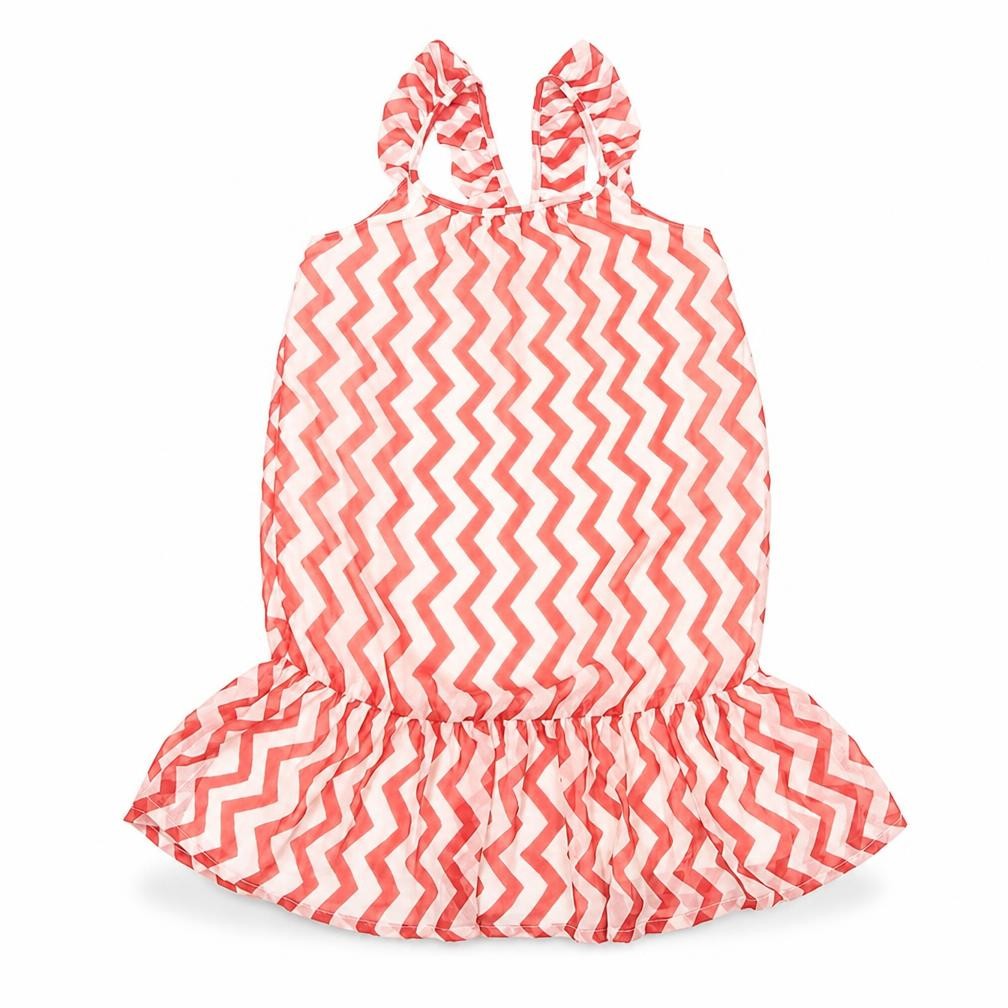 H&M Girls Red Geometric 100% Polyester Mini  Size 8 Years  Round Neck Pullover