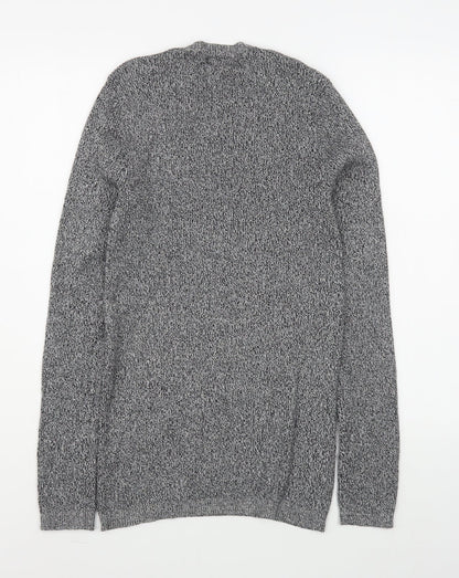 New Look  Mens Grey Round Neck  Cotton Pullover Jumper Size S