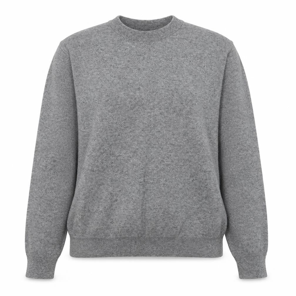 George Womens Grey Round Neck  Cotton Pullover Jumper Size M