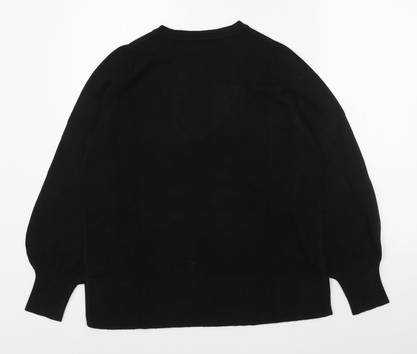 By Very Womens Black V-Neck  Acrylic Pullover Jumper Size 14