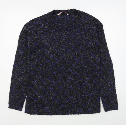 Preloved SHCollection Mens Multicoloured Round Neck  Acrylic Pullover Jumper Size M - Front