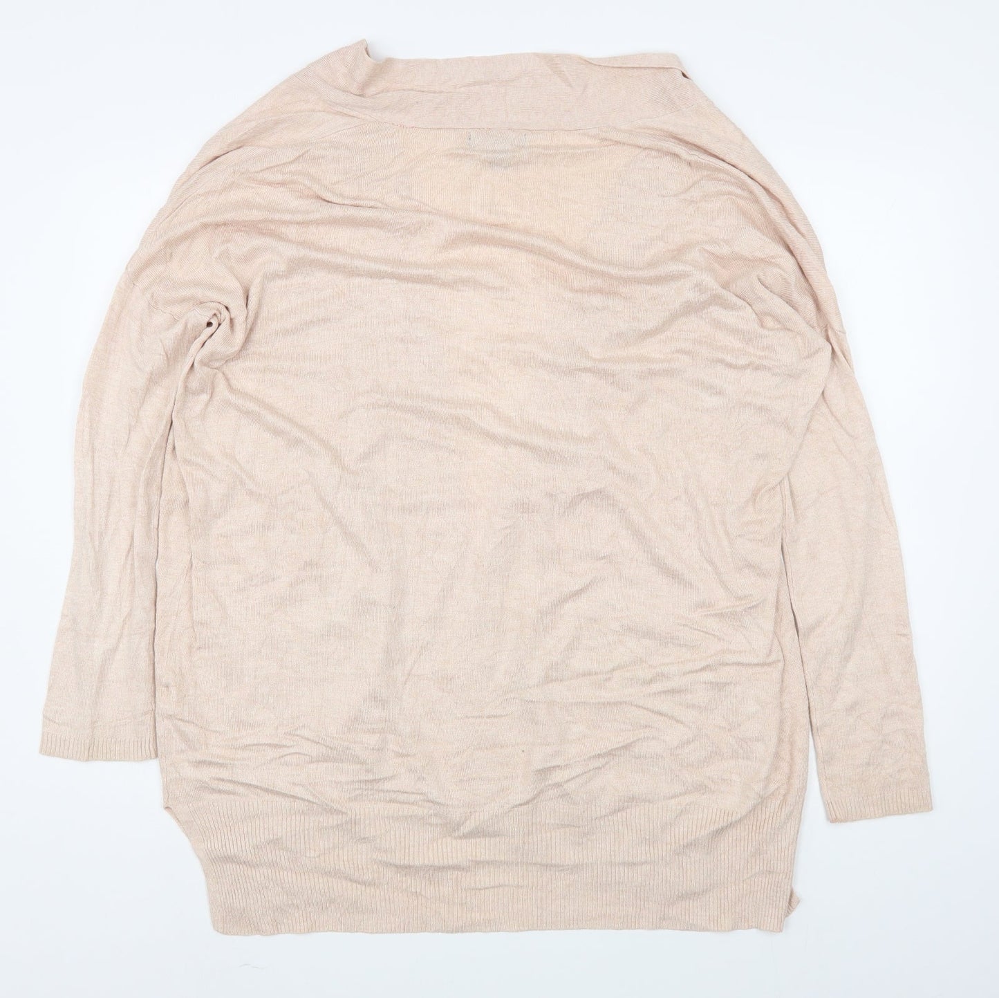 Primark Womens Pink V-Neck  Viscose Cardigan Jumper Size 10