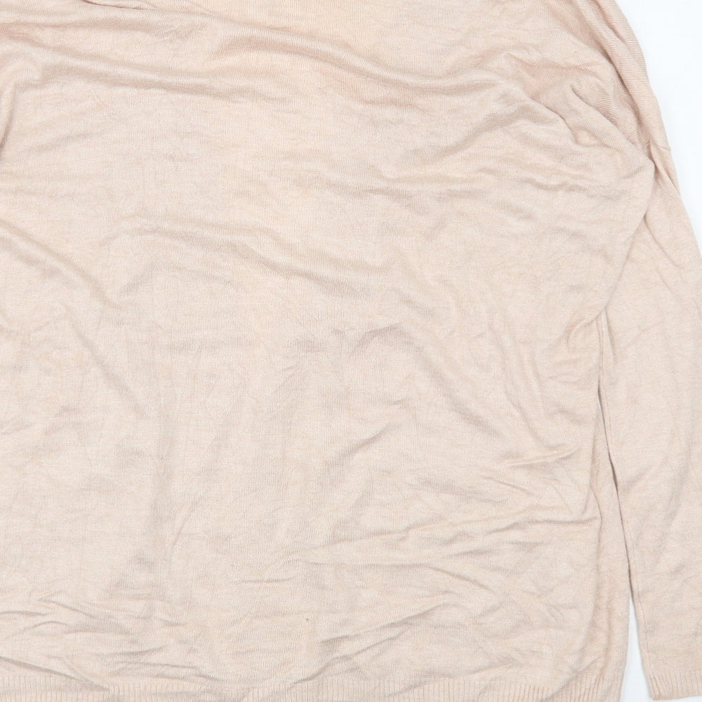 Primark Womens Pink V-Neck  Viscose Cardigan Jumper Size 10