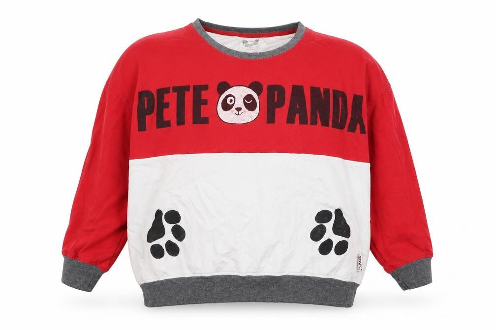 Primark Womens Red  Cotton Pullover Sweatshirt Size 14  Pullover - Panda
