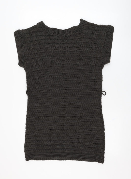 Therapy Womens Grey  Acrylic Jumper Dress  Size 12  Round Neck Pullover