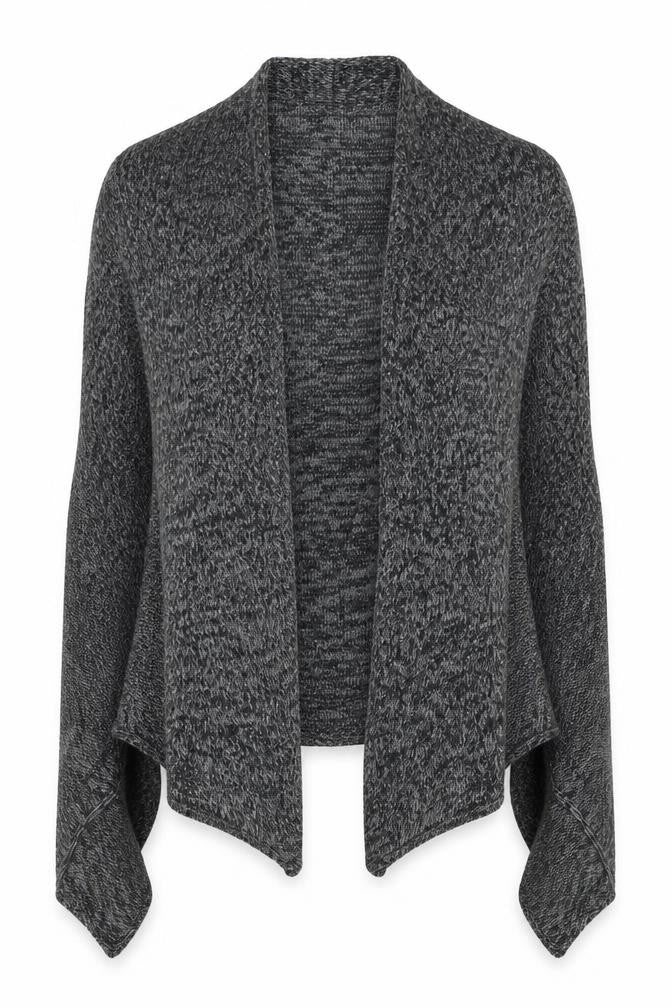 Crafted Womens Grey Round Neck  Acrylic Cardigan Jumper Size 12