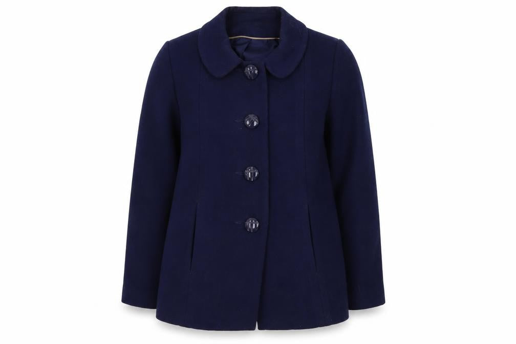 Bonmarché Womens Blue Overcoat Coat Size 12 Button