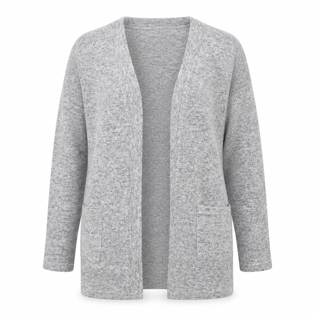 Nutmeg Womens Grey Square Neck  Polyester Cardigan Jumper Size 10