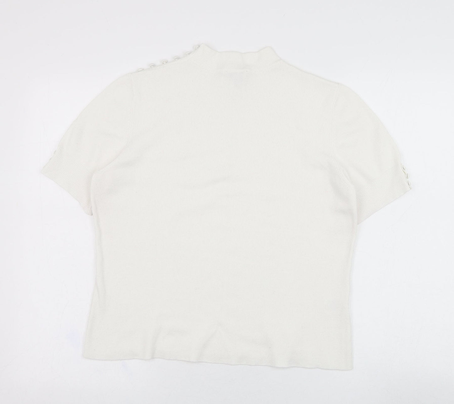 CC Womens Ivory  Viscose Pullover Sweatshirt Size L  Pullover